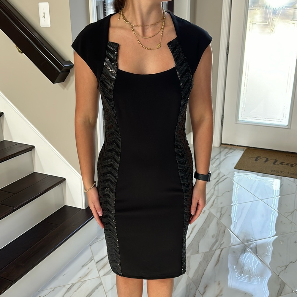 Womans little black dress